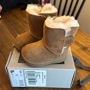 UGG Brown Suede Boots with Sheepskin Lining